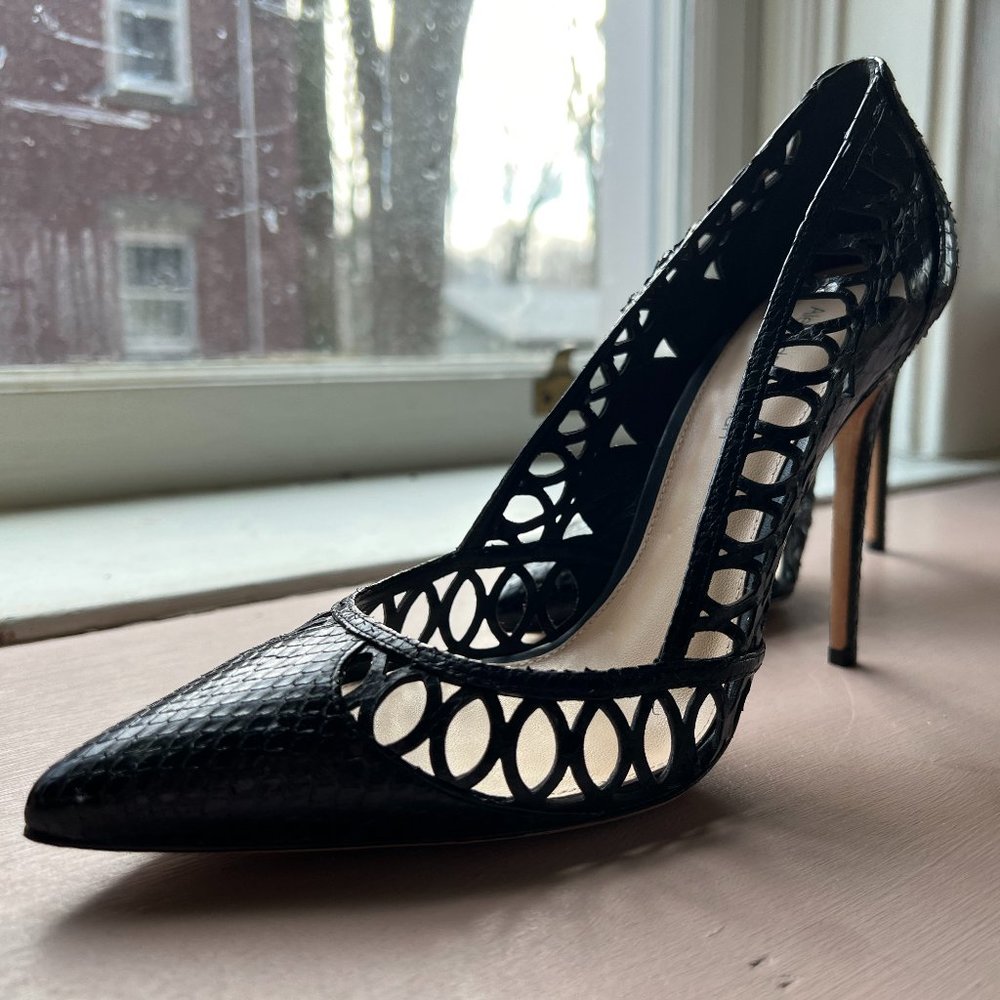 Alexandre Birman Snakeskin Pointed Toe Pumps - Exotic Elegance with Character